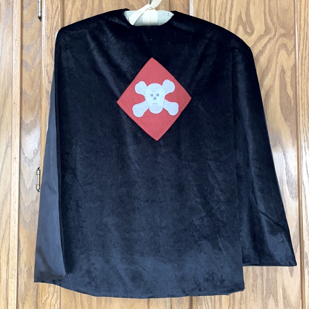 Pirate Cape and Skull Cap- EUC - Picture 1 of 9